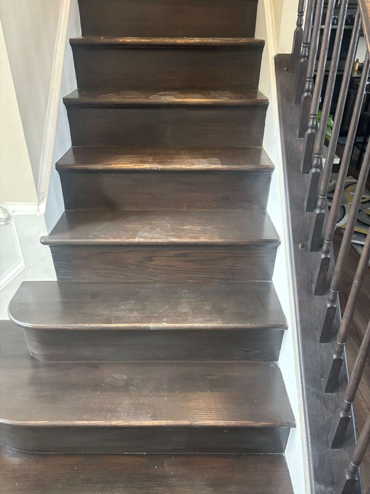 Stair detail before cleaning by Haylo Upscale Solutions